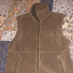 brown fleece Columbia vest